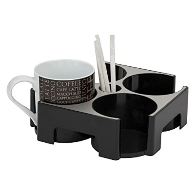 Imagen de ALBA Dispensador Cápsulas Universal de Aluminio Gris Metal y Negro, Aluminio, métal et Noir, 20,6 x 6 cm