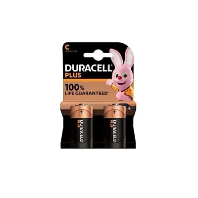 Imagen de 2 pilas Duracell C+ (1 blíster de baterías) (LR14/MN1400/media linterna/Baby 1,5 V)