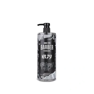 Imagen de BARBER MARMARA Gel de afeitar para hombre No.79 hombre, transparente, 1000 ml, afeitado preciso los contornos la barba No hace espuma Enfría piel
