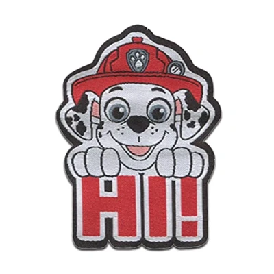 Imagen de Paw Patrol Marshall Hi! Parches Termoadhesivos Bordados Aplique Para Ropa, Tamaño: 6,7 x 4,7 cm