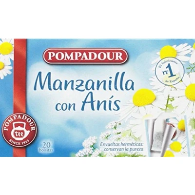 Imagen de Pompadour Té Infusion Manzanilla con Anís, 20 Unidad (Paquete de 5)