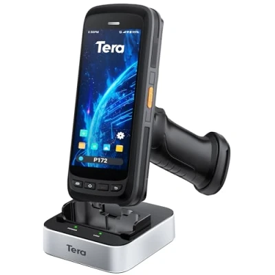 Imagen de Tera Pro Android Escáner de Código Barras con Empuñadura Pistola Ergonómico 11 OS Mobile PC Touch Screen 2D Rugged PDA Para la Gestión Inventario Almacén al por Menor, P172