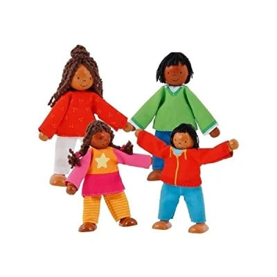 Imagen de GOKI Familia de Colores Flexibles Muñecos bebé, Multicolor (51495)