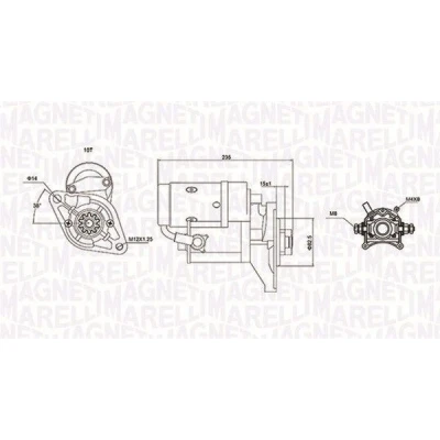 Imagen de MAGNETI MARELLI 063721089010 Motor de arranque 12 2 10 TOYOTA: HIACE 4 Kasten, HILUX 5 Pick up, Land Cruiser Prado 70 SUV Cabrio