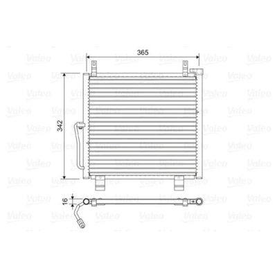 Imagen de VALEO 822591 Condensador sin secador Aluminio 342