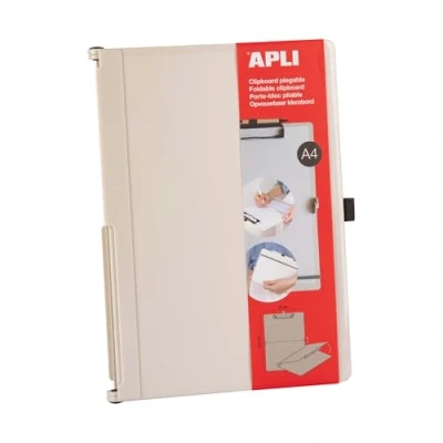 Imagen de APLI 19646A Clipboard plegable A4 Blanco portapapeles plástico ABS
