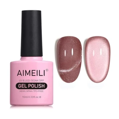 Imagen de AIMEILI 9D Ojo de Gato Esmaltes Semipermanentes para Uñas Sin crueldad Vegano Libre HEMA Magnético Soak Off UV LED Permanentes Esmalte 10ml，734