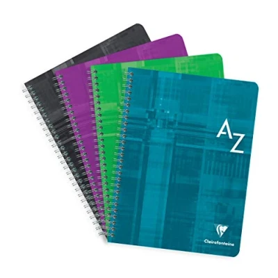 Imagen de Clairefontaine 8998C Cuadernos indexados (17 x 22 cm, 90 g, hojas), colores surtidos