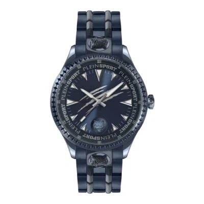 Imagen de Plein Sport Lineman Reloj analógico de cuarzo para hombre, Ip Blue/Azul/Acero Ps5ba1224