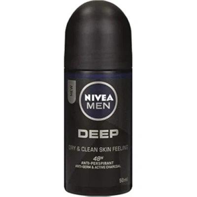 Imagen de NIVEA Desodorante roll on &quot;Deep&quot; antitranspirante, 3 unidades (3 x 50 ml)