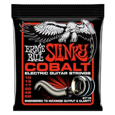 Imagen de Ernie Ball Skinny Top Heavy Bottom Slinky Cobalt Cuerdas para guitarra eléctrica, cobalto, calibre 10 52