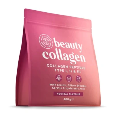 Imagen de Colágeno en Polvo + Queratina Acido Hialuronico 400g Péptidos de Colageno Hidrolizado Collagen Peptides Tipos I, II, III para la Piel, el Cabello y las Uñas Sin Sabor Alpha Foods