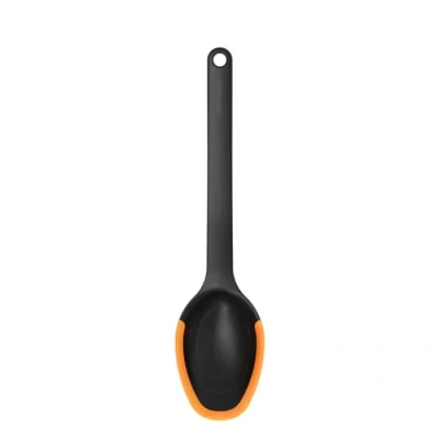 Imagen de Fiskars Cuchara de cocina, Longitud: 29 cm, Plástico/Silicona, Functional Form, Negro/Naranja, 1027299