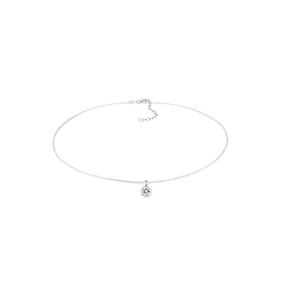 Imagen de Elli Collar para mujer con colgante clásico cristal en Plata de ley 925, 38cm, esterlina, Circonia cúbica