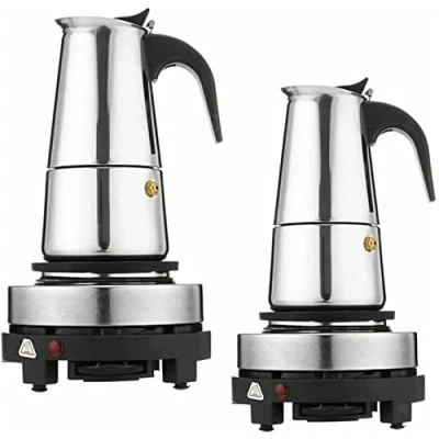 Imagen de SanBouSi cafetera eléctrica de acero inoxidable, expreso con cocina eléctrica, 200 300 ml (6 tazas, ml)