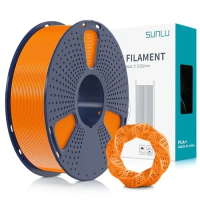 Imagen de SUNLU Filamento PLA+ 1.75 mm, para impresora 3d PLA Plus 1KG，Mejora de la resistencia,Neatly Wound, impresión PLA+, Precisión dimensional +/ 0.02mm, Naranja