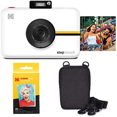 Imagen de KODAK Step Touch Cámara Digital de 13 MP e Impresora instantánea con Pantalla 3,5&quot; (Blanco) Kit Viaje