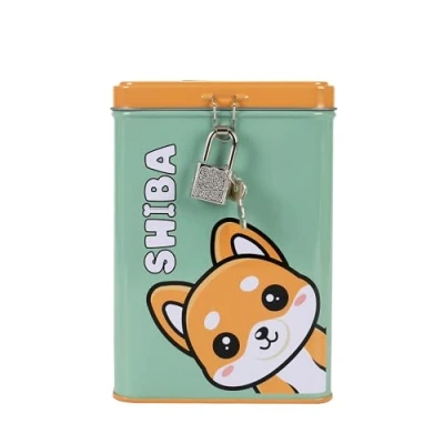 Imagen de I TOTAL® Hucha Divertida con candado y Llave, de Metal Cierre (Shiba)