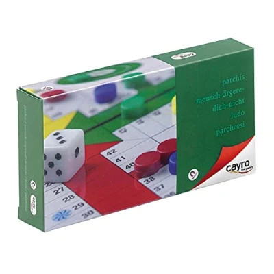 Imagen de Cayro Parchís + 6 Años Modelo Pequeño Magnético Juego de Mesa para Niños y Adultos Ideal Viaje con Tablero Plegable 2 a 4 Jugadores