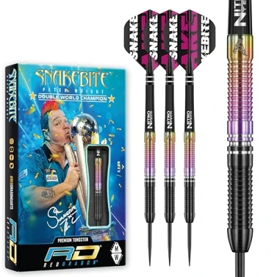 Imagen de RED DRAGON Snakebite Campeona del Mundo 2020 Edición 21 Gramos Dardos de tungsteno con Vuelos y Tallos