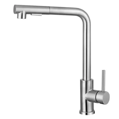 Imagen de Grifo Cocina Extraible, Grifos Fregadero con Ducha de 2 Modos Rociado, Giratorio a 360 Torneira Cozinha Monomando, Mezclador Acero Inoxidable, Cepillado