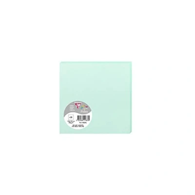 Imagen de Clairefontaine 11833C Un paquet de 25 cartes Pollen 13,5x13,5 cm 210g, Vert jade