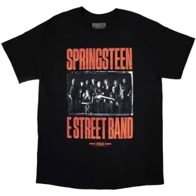 Imagen de Rock Off officially licensed products Bruce Springsteen Tour 2023 Band Photo Camiseta, gris, S