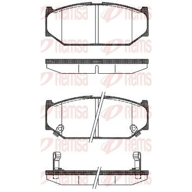 Imagen de REMSA 1381.12 Juego de pastillas freno Eje delantero con avisador acústico desgaste lámina adhesiva accesorios SUZUKI: SWIFT 4