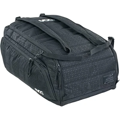 Imagen de EVOC Gear Bag 55 Bolsa de Equipo (función Mochila, Material Exterior Especialmente Robusto, Correas Hombro Desmontables, divisores Variables, Resistente a la Suciedad y al Agua), Negro