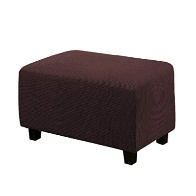 Imagen de WINS Funda de protección para reposapiés Rectangular, puf Cuadrada, Extensible, otomano, sofá Color marrón Oscuro