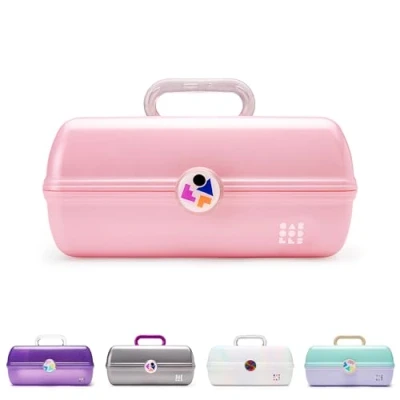 Imagen de Caboodles On The Go Caja de Maquillaje para niñas, organizadora plástico Duro, Espejo Integrado, Cierre Seguro Viajes Seguros, Amplio Almacenamiento artículos