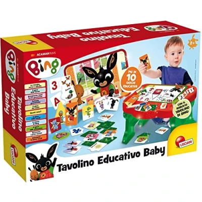 Imagen de Liscianigiochi BING Super Desk EDUGAMES Mesa de aprendizaje Gran formato Favorece el desarrollo cognitivo y la creatividad Juguete para niños a partir 2 años
