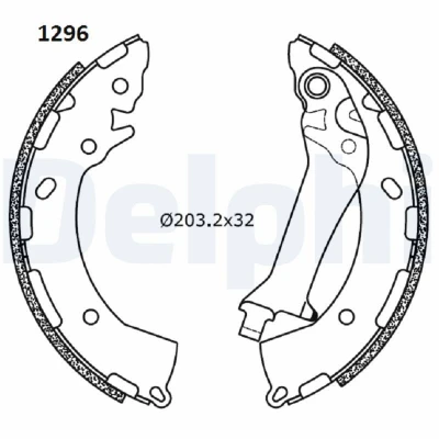 Imagen de DELPHI LS2180 Zapatas de Freno 203 32