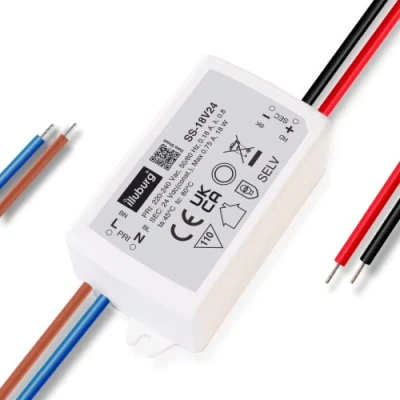Imagen de illuburg Transformador LED 24V 18W Sin Parpadeo para Tira Alimentador Fuente de Alimentación Driver