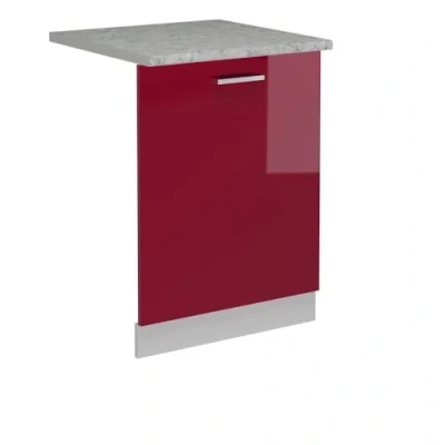 Imagen de Vicco Tapa del lavavajillas &quot;R Line&quot;, Rojo Burdeos alto brillo, 60 cm , ET Mármol