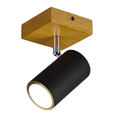 Imagen de Trio, Foco, Marley 1xGU10, max.15,0 W Cuerpo: Metal, estera negra A:9,0cm, L:12,0cm, A:16,0cm Montaje en techo y pared,Sin bombilla,FLEXConnect