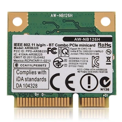 Imagen de Tarjeta WiFi Bluetooth de 300 Mbps, Red PCIE inalámbrica 2 en 1, Adaptadores computadora 2.4G 4.0 para PC/Laptop Mini Ranura PCI E
