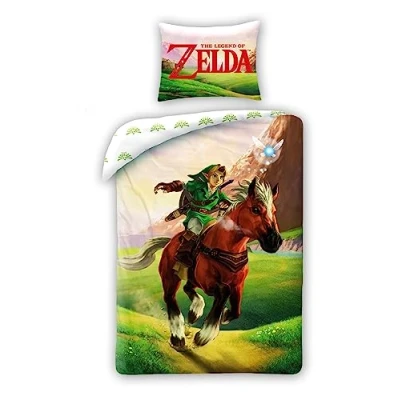 Imagen de Halantex Juego de cama The Legend of Zelda funda nórdica reversible 140 x 200 cm y almohada 70 90 Multicolor 100% algodón