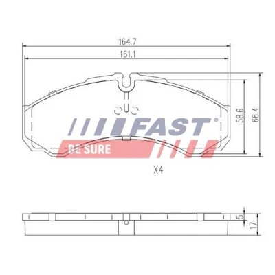 Imagen de FAST FT29091 Juego de pastillas freno Eje delantero preparado para indicador desgaste IVECO: DAILY 3 Kasten/Kombi, 4, 4 Kasten/Kombi