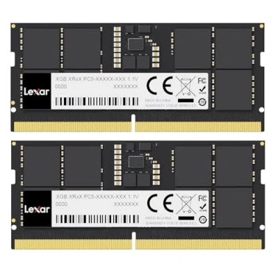 Imagen de Lexar SODIMM 2x8GB DDR5 RAM 5600MHz, 262 Pin computadora portátil, DRAM Juegos de Alto Rendimiento Memoria portátil/Mini PC Intel NUC Todo en uno, 1.1V, CL46 45 90(LD5S08G56C46ST BGD)