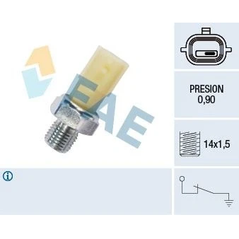 Imagen de FAE 12700 Sensor de Presión Aceite M 14x1,5 0,9, 0,90 RENAULT: CLIO 3