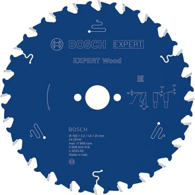 Imagen de Bosch Profesional 2608644016 Disco de sierra circular CSB Expert madera: 160x20x24D