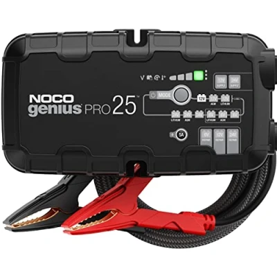 Imagen de NOCO GENIUSPRO25, Cargador de Batería Coche 25A, 6V, 12V y 24V, Mantenedor Batería, Mantenimiento Desulfador para Baterías Coche, Camion, Barco, Gel, AGM Litio