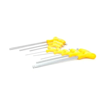 Imagen de Topex 35D967 Pack de 8 llaves Allen hexagonales con mango en T, blíster