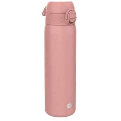 Imagen de Ion8 Botella Agua Delgada, Sin Fugas, Acero Inoxidable, Rosa, 600ml (20oz)