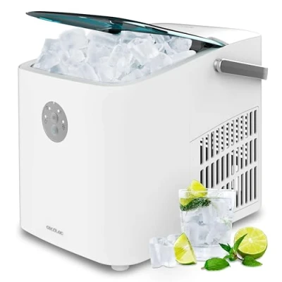 Imagen de Cecotec Máquina de Hacer Hielo con Ventana, Ice Maker, Chillin&#039; 1200 Go 120W, Capacidad Producción Diaria 12 kg, en 6 8 minutos, 2 Tamaños Cubitos, Control Sencillo