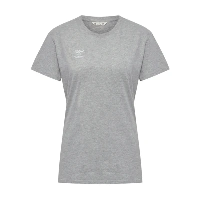 Imagen de hummel GO 2.0 Camiseta S/S Sportshirt Mujer Manga Corta para Deporte, Fitness &amp; Tiempo Libre básica de 100% Algodón Orgánico Material Elástico Cuello Redondo