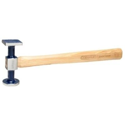 Imagen de KS Tools 140.2132 Martillo de carrocero moleteado grueso, redondo/cuadrado, 325mm