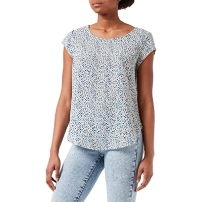 Imagen de Only Onlvic SS AOP Top Noos Ptm Shirt Camiseta, Cloud Dancer/AOP:Tinny Blossom, 44 para Mujer