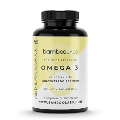 Imagen de Omega 3 2000mg por Dosis Diaria Concentración Máxima 700mg EPA, 500mg DHA y Vitamina E, Con Acidos Grasos 120 Cápsulas 3Capsulas Aceite de Pescado
